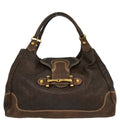 Gucci Dark Brown Guccissima Pelham Horsebit Handbag