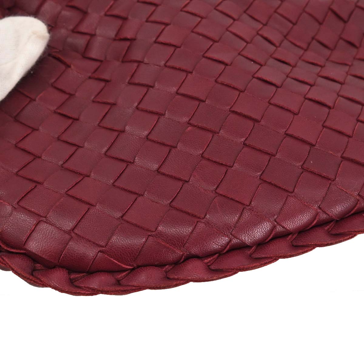 Bottega Veneta Bordeaux Lambskin Intrecciato Hobo Handbag