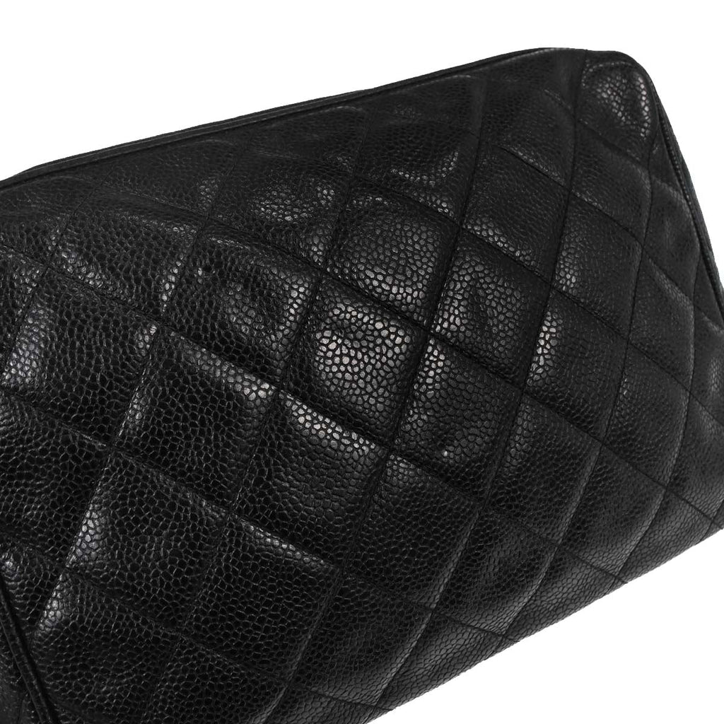 Chanel Black Caviar Skin Camera Bag Small