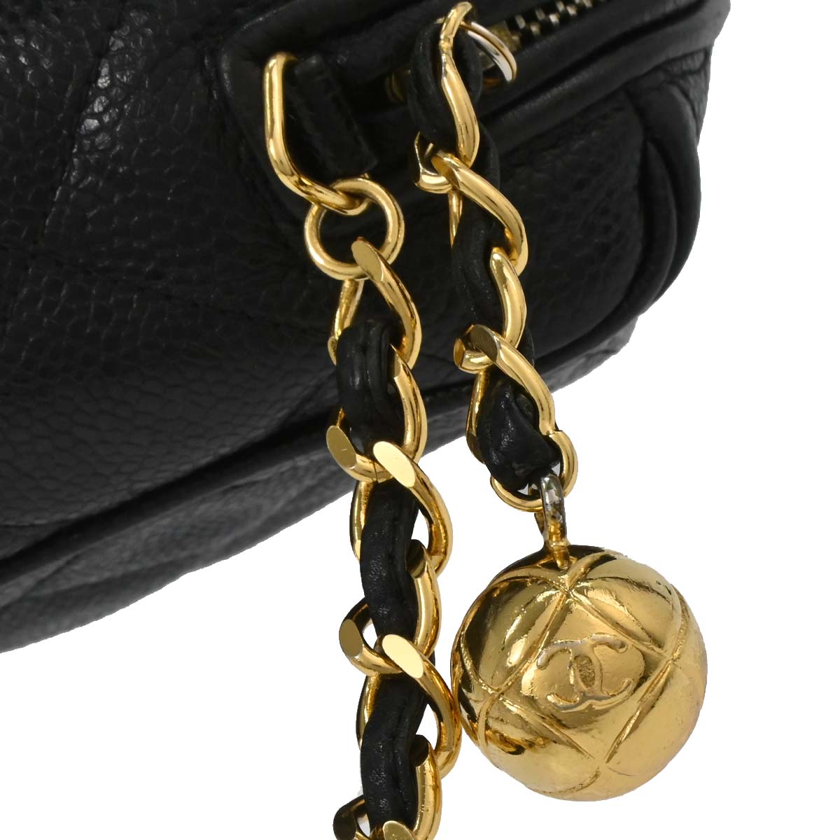 Chanel Black Caviar Skin Camera Bag Small