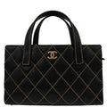 Chanel Black Calfskin Wild Stitch Handbag