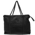 Chanel Black Calfskin Luxury Line Tote Handbag