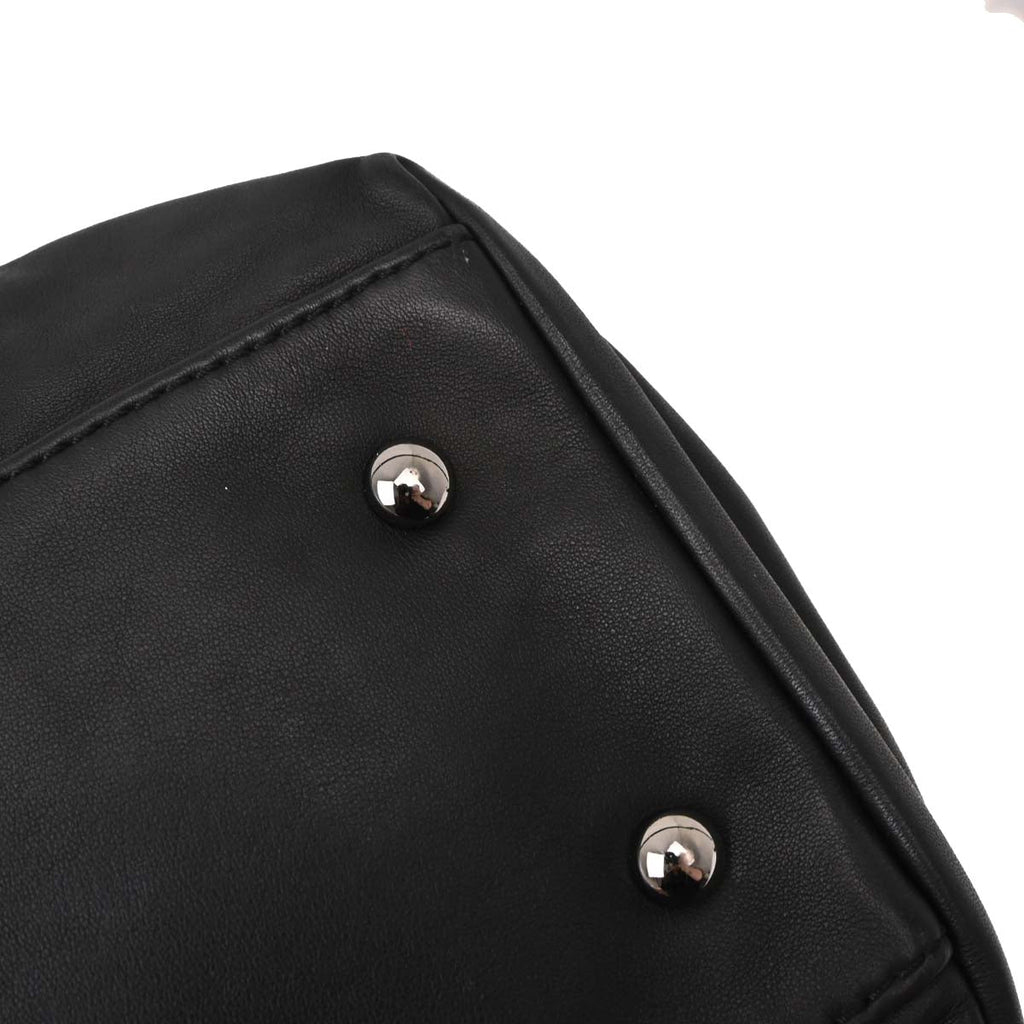 Chanel Black Calfskin Luxury Line Tote Handbag