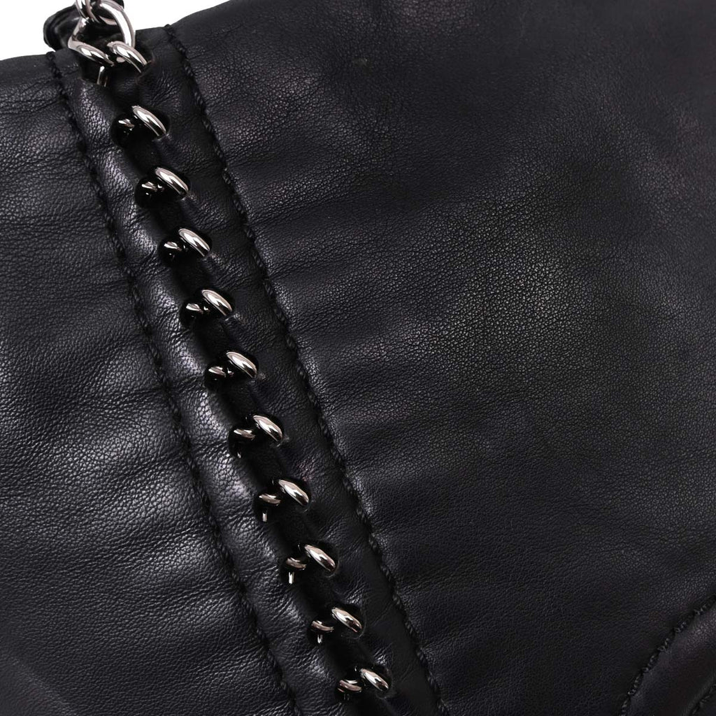 Chanel Black Calfskin Luxury Line Tote Handbag