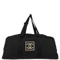 Chanel Black Nylon Sport Line Duffle Gym Handbag