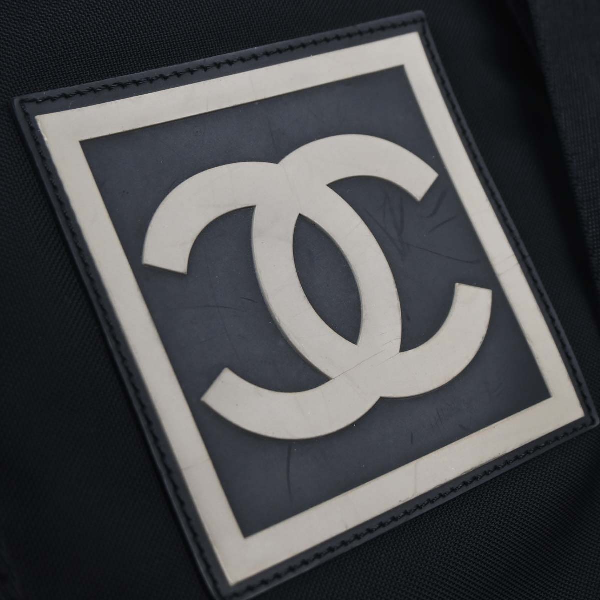 Chanel Black Nylon Sport Line Duffle Gym Handbag