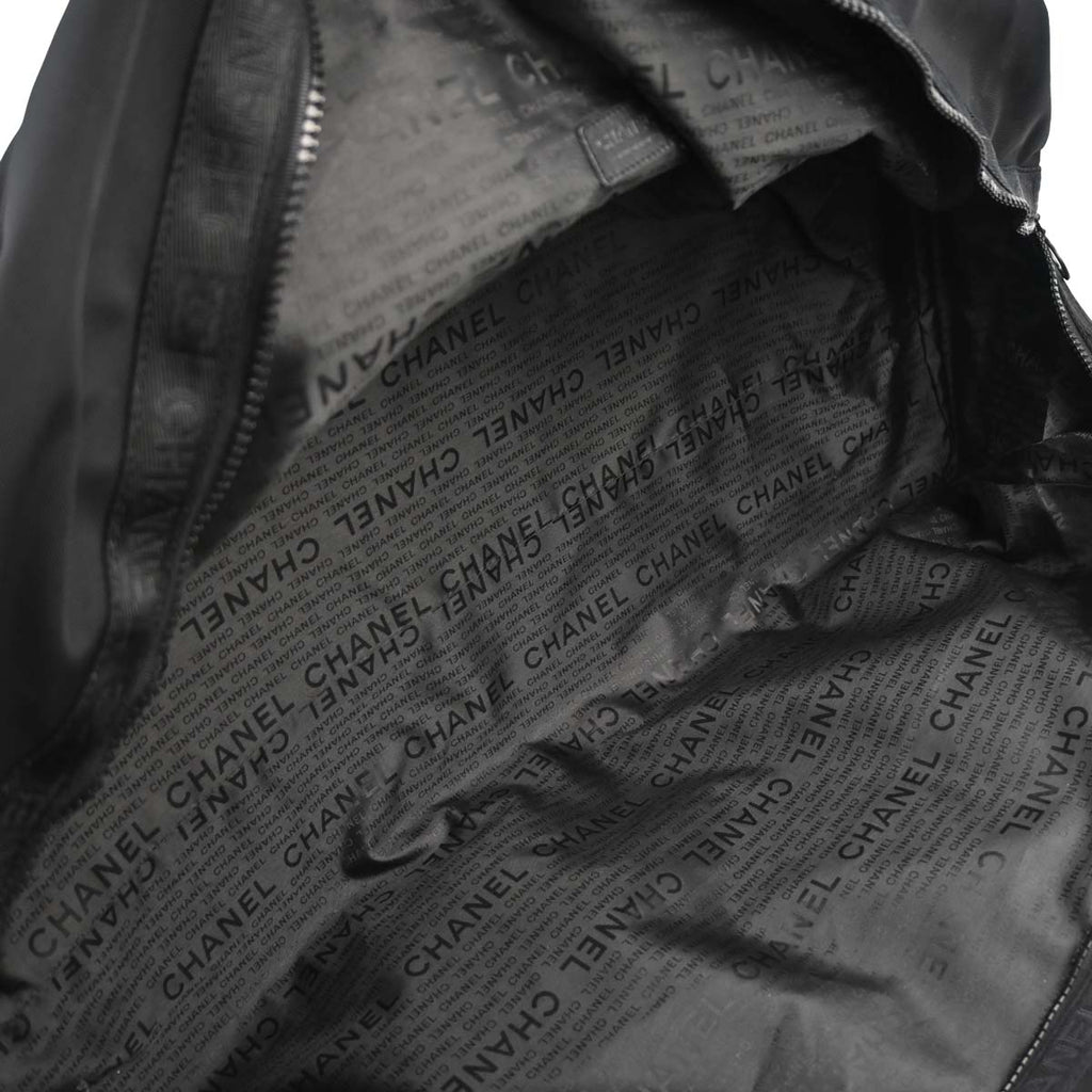 Chanel Black Nylon Sport Line Duffle Gym Handbag