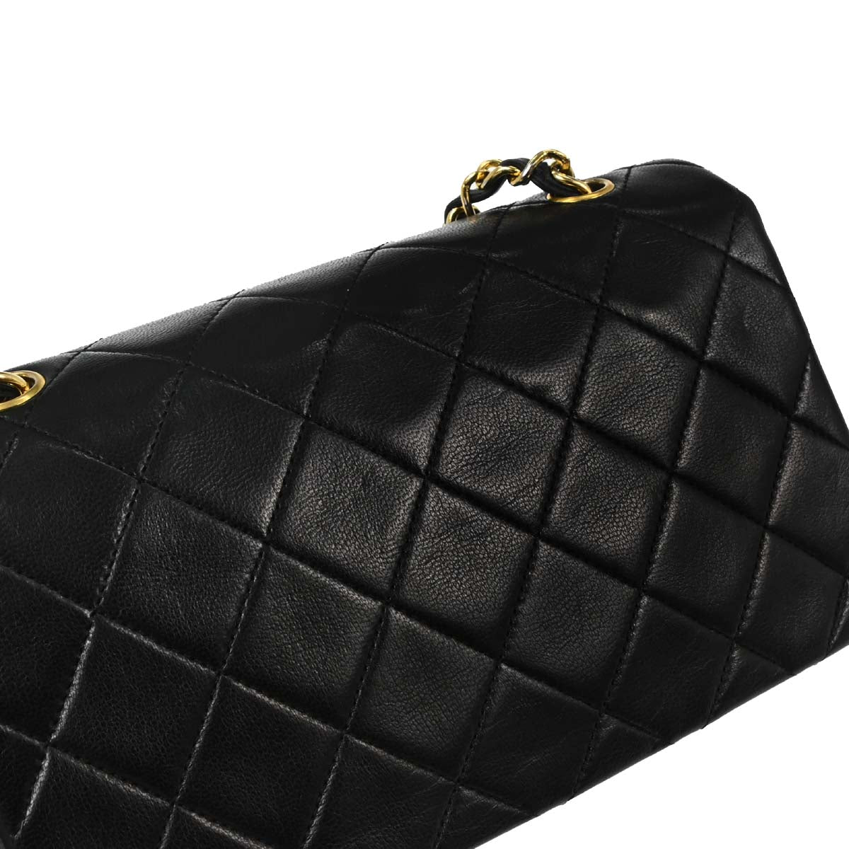 Chanel Black Lambskin Turnlock Mini Full Flap Shoulder Bag
