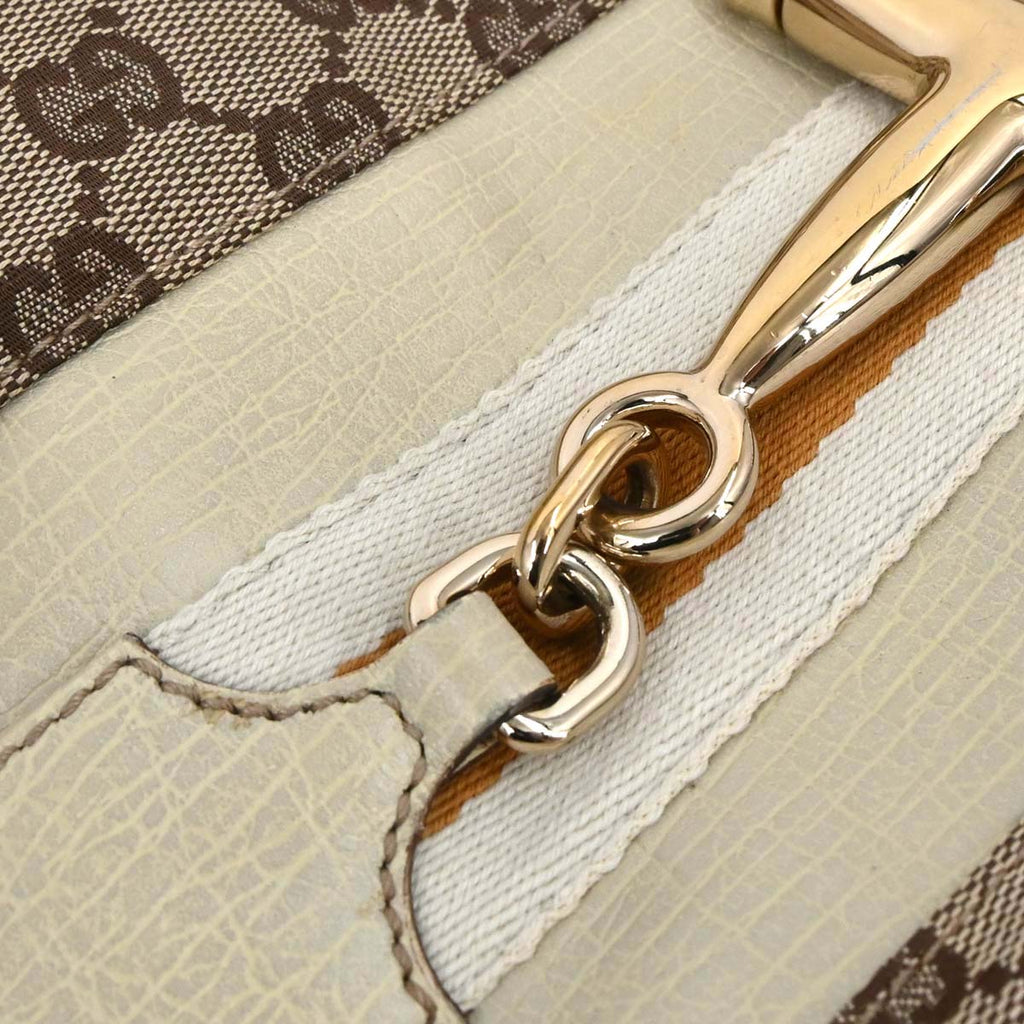 Gucci Beige GG Horsebit Handbag