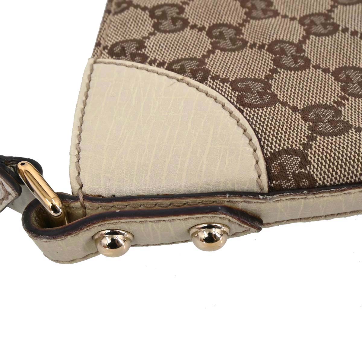 Gucci Beige GG Horsebit Handbag