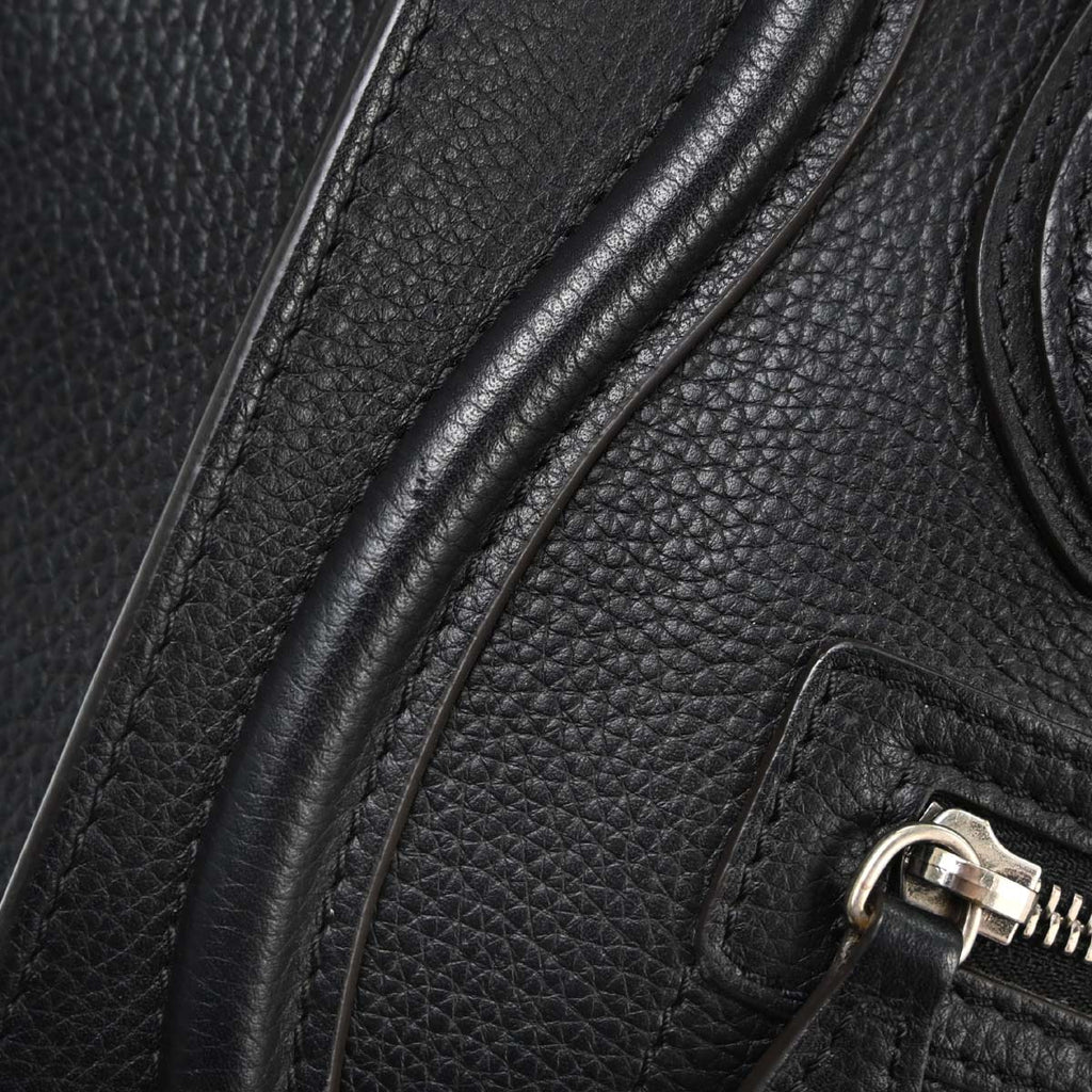 Celine Black Luggage Micro Tote Handbag