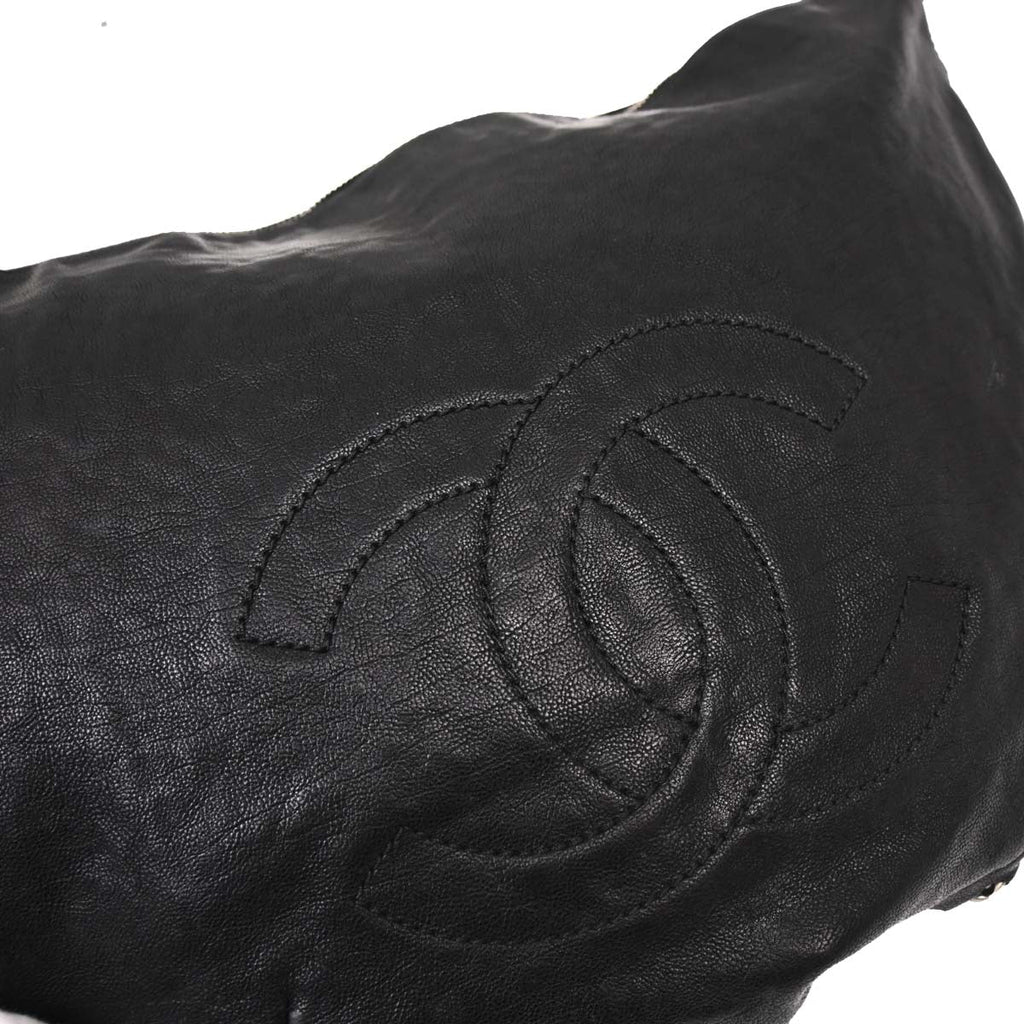 Chanel Black Calfskin Luxury Line Handbag