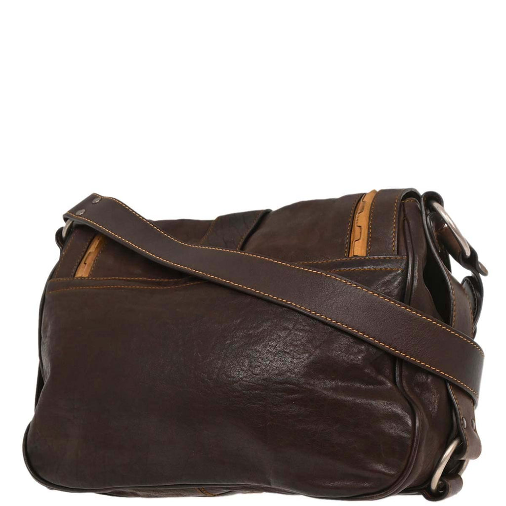 Christian Dior Brown Gaucho Crossbody Bag