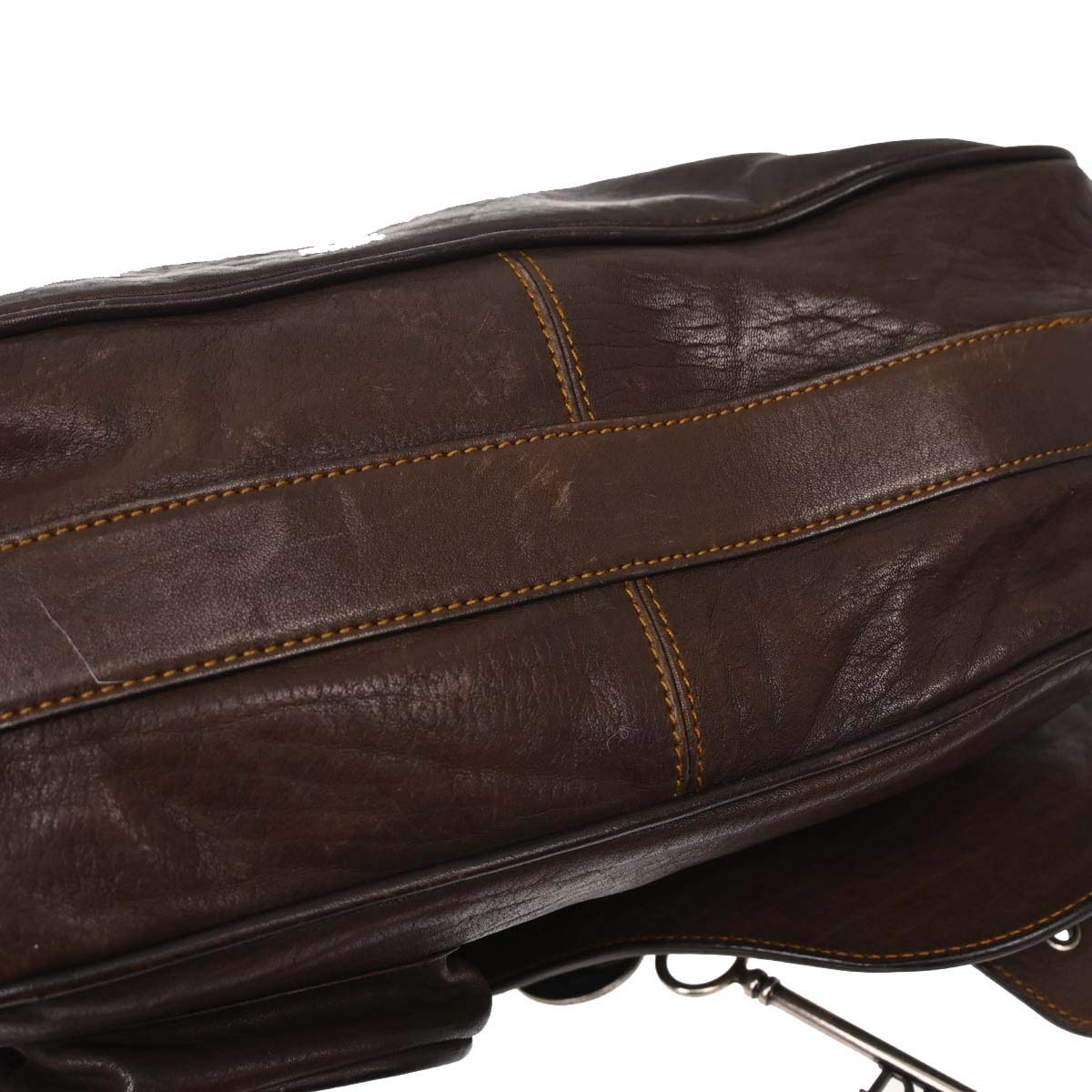 Christian Dior Brown Gaucho Crossbody Bag