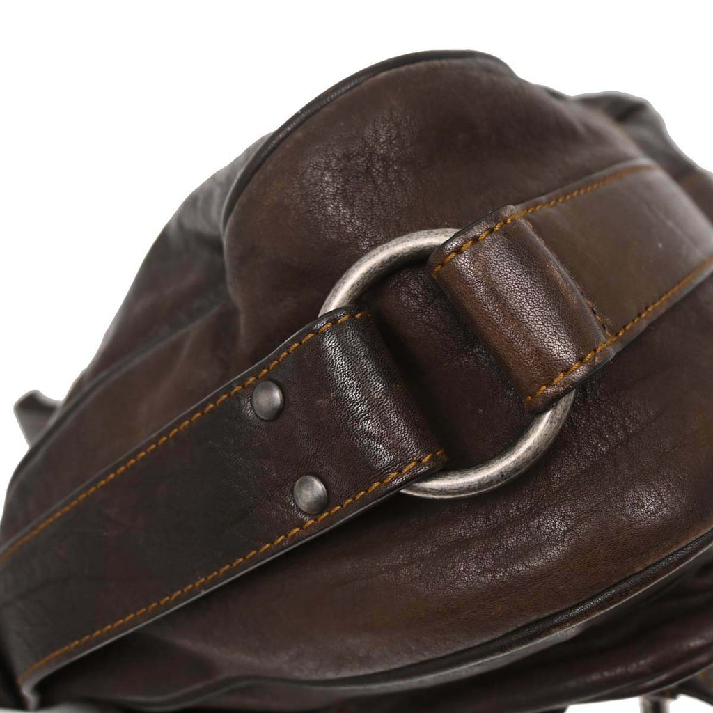 Christian Dior Brown Gaucho Crossbody Bag