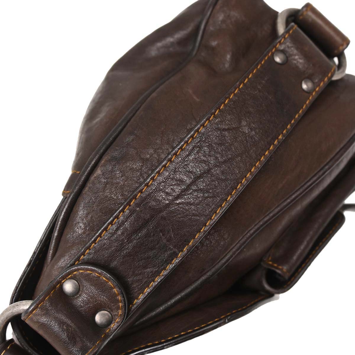 Christian Dior Brown Gaucho Crossbody Bag