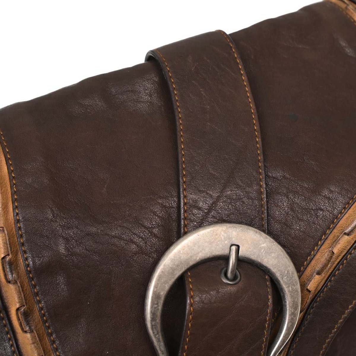Christian Dior Brown Gaucho Crossbody Bag