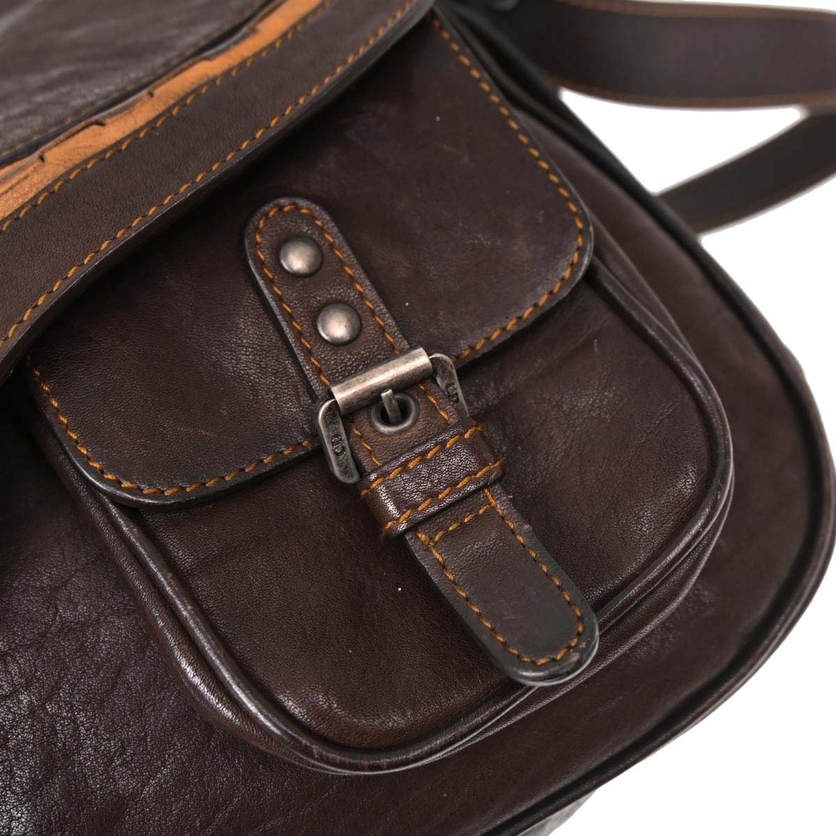 Christian Dior Brown Gaucho Crossbody Bag