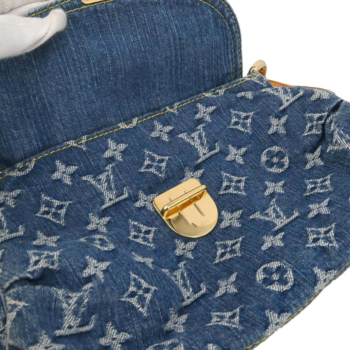 Louis Vuitton Blue Monogram Denim Mini Pleaty Handbag M95050