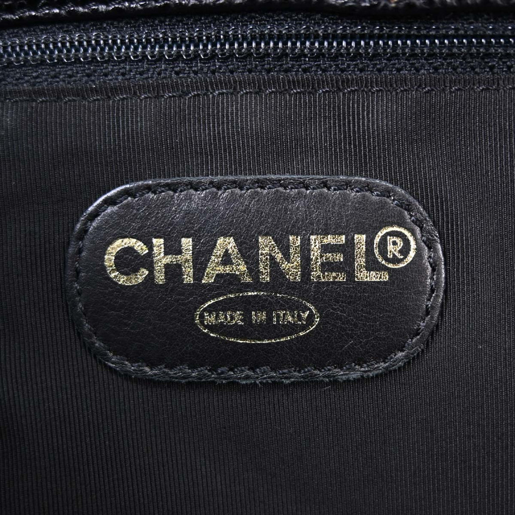 Chanel Black Caviar Skin Tote Handbag