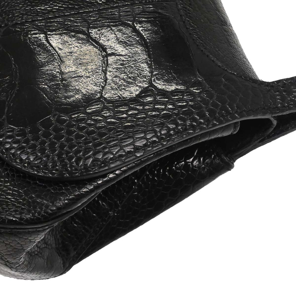 Gucci * Black Crocodile Handbag