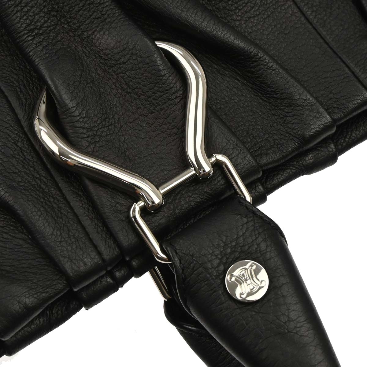 Celine * Black Leather Tote Handbag