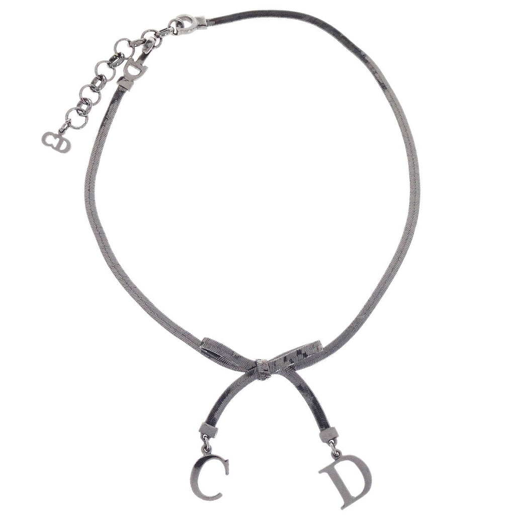 Christian Dior Necklace Pendant Silver