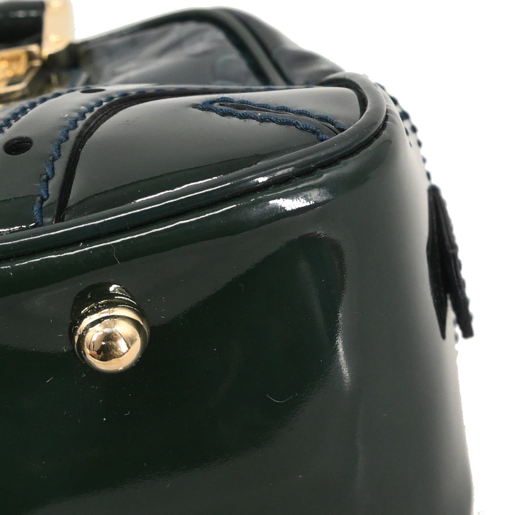 Gucci Green PVC Horsebit Pattern Handbag