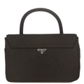 Prada Brown Nylon Top Handle Handbag