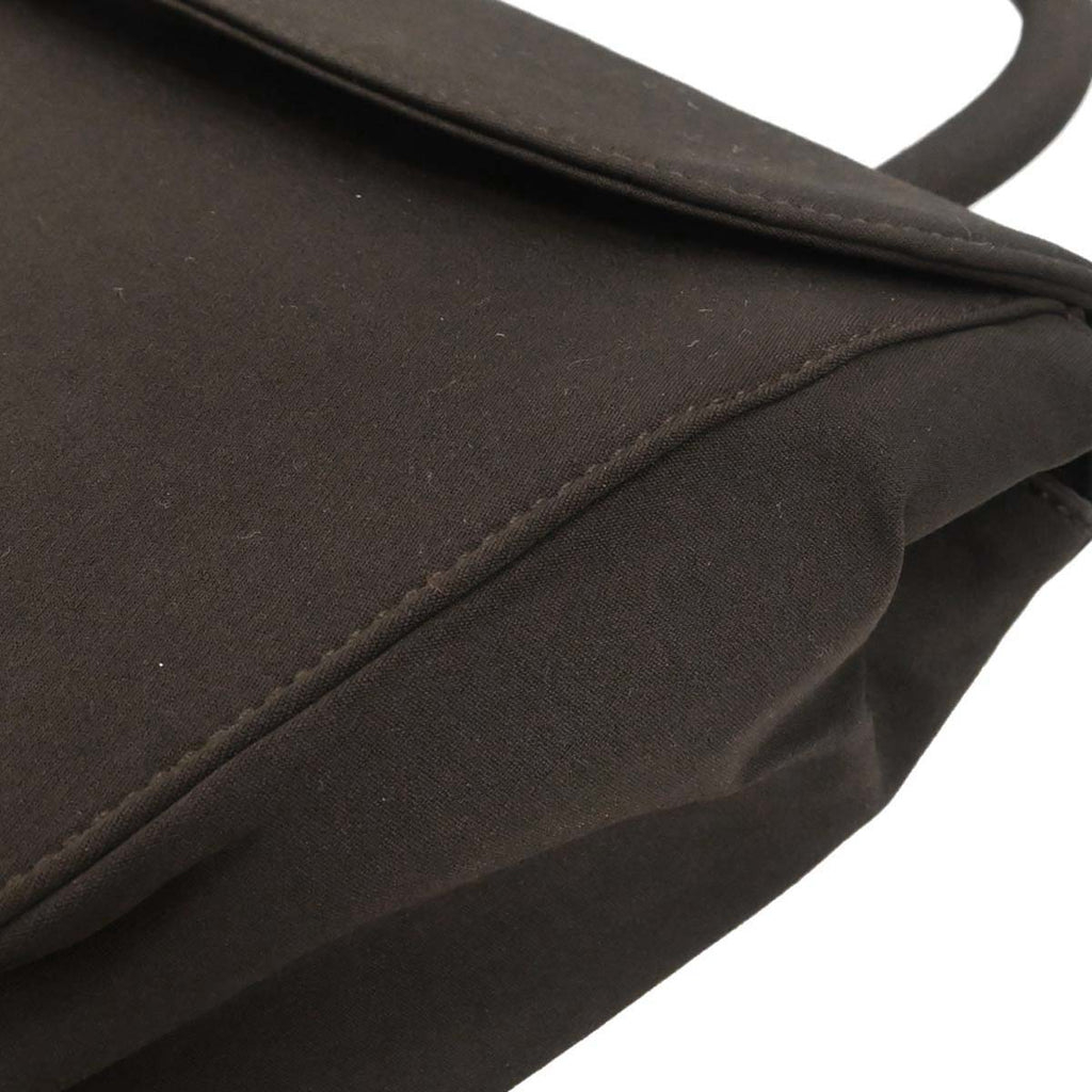 Prada Brown Nylon Top Handle Handbag