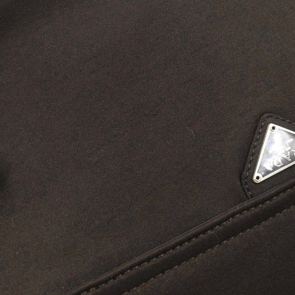 Prada Brown Nylon Top Handle Handbag