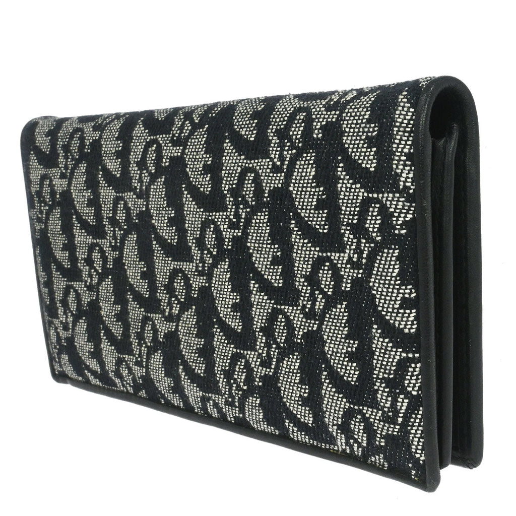 Christian Dior Black Canvas Trotter Wallet
