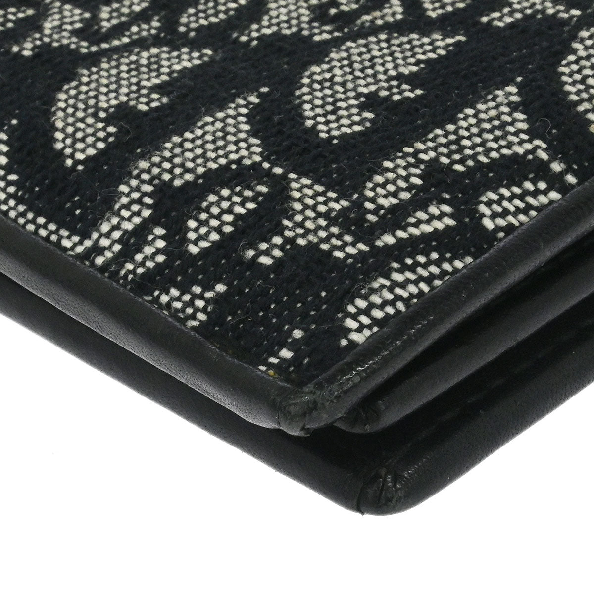 Christian Dior Black Canvas Trotter Wallet