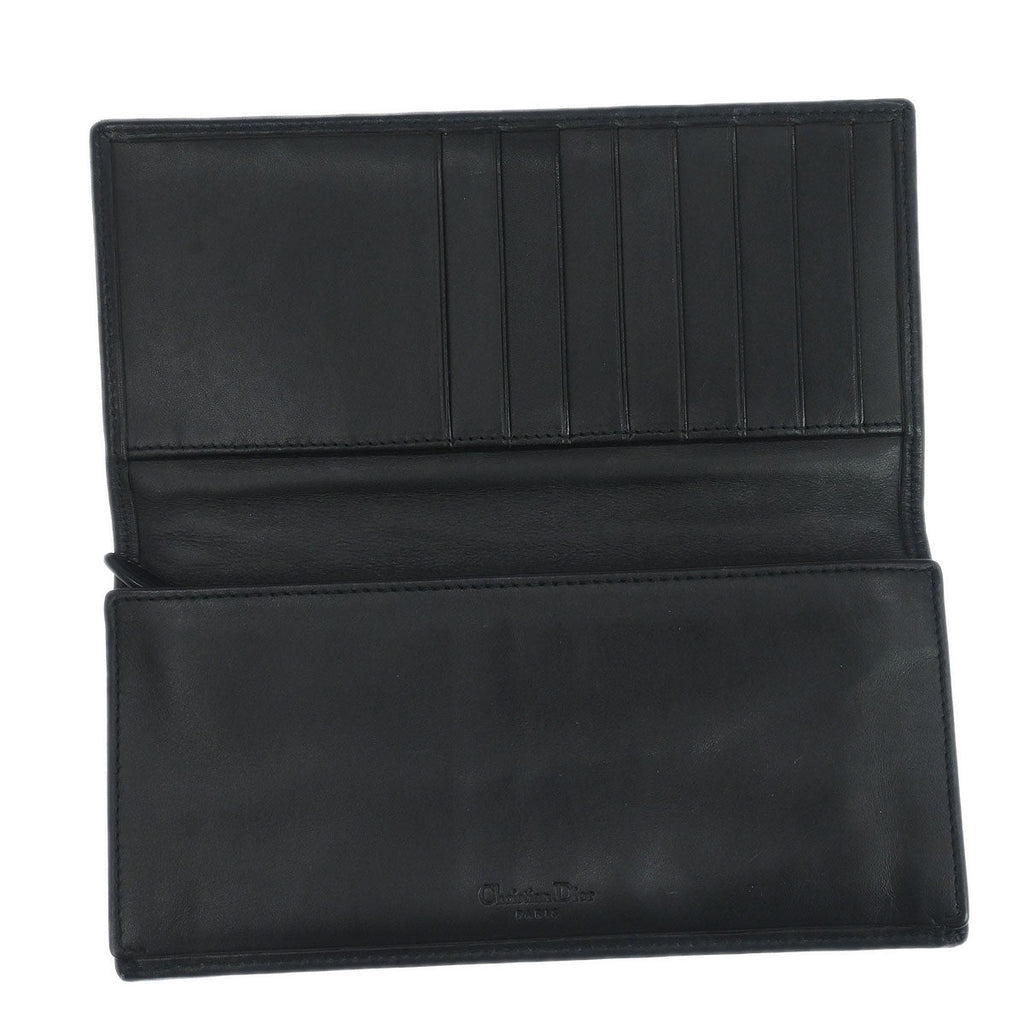 Christian Dior Black Canvas Trotter Wallet