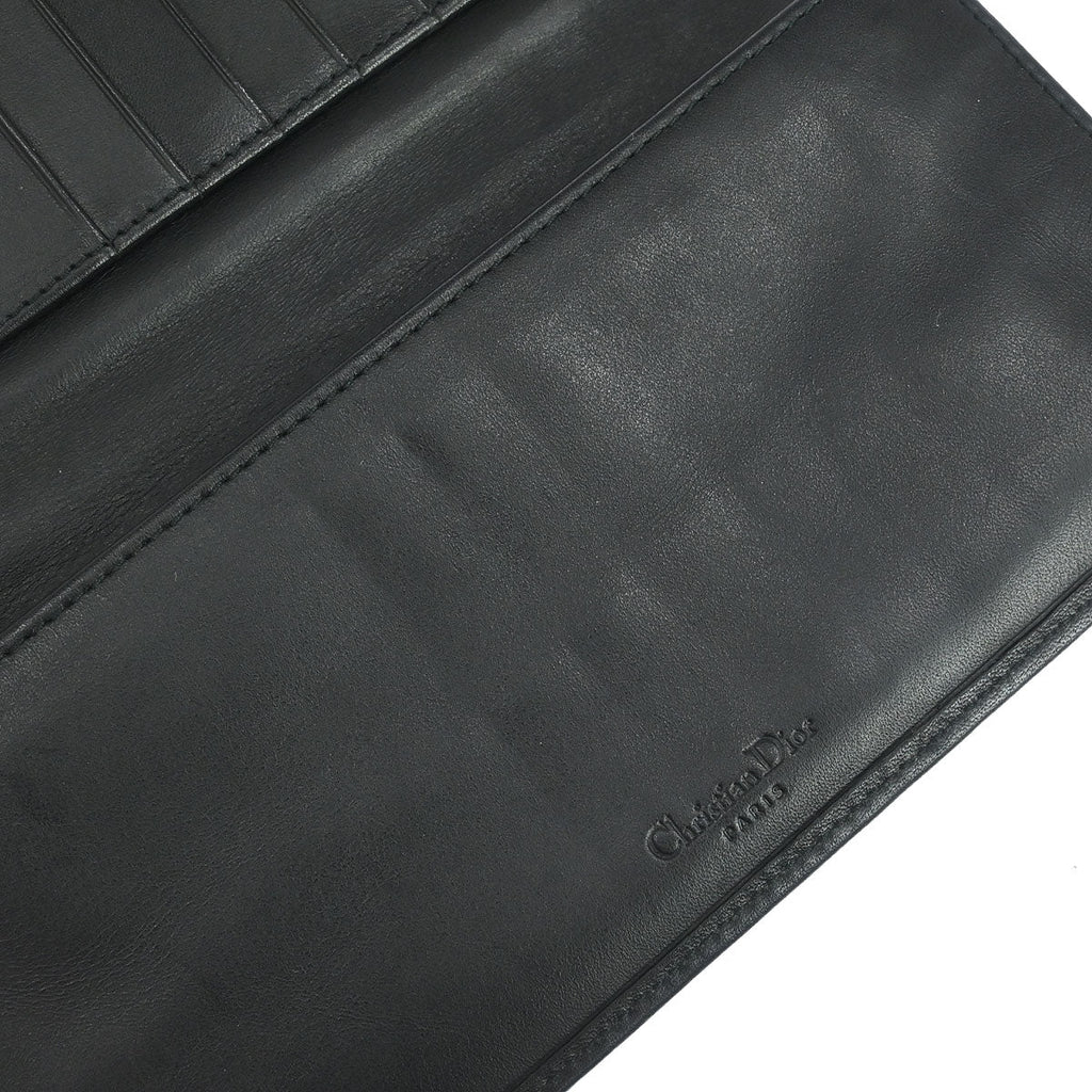 Christian Dior Black Canvas Trotter Wallet