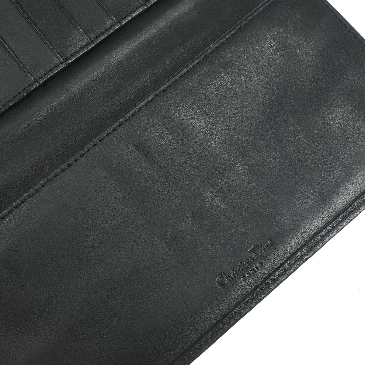 Christian Dior Black Canvas Trotter Wallet