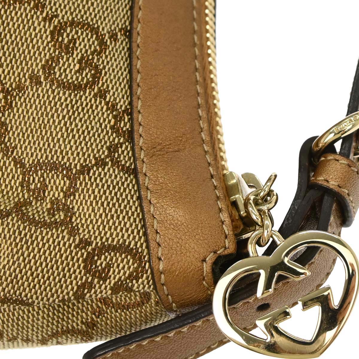 Gucci Bronze Lovely Heart GG Handbag