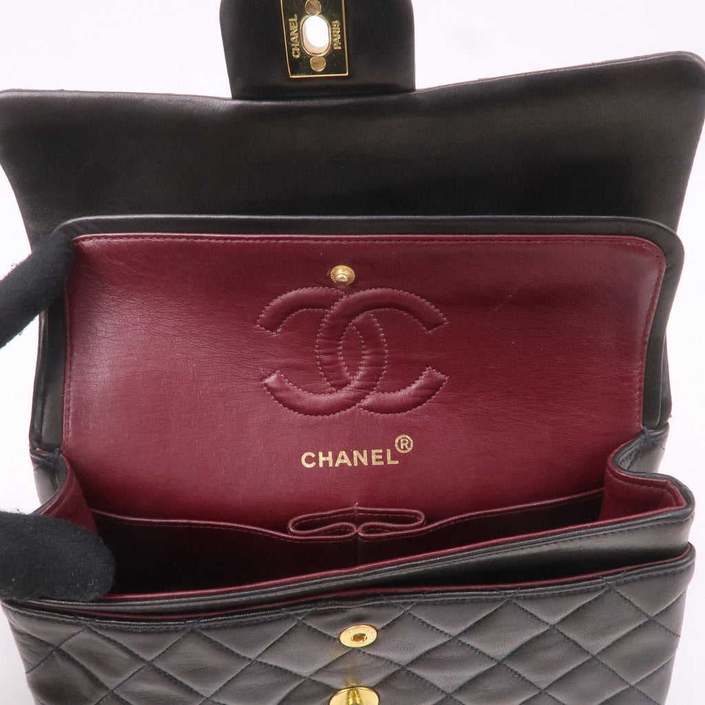 CHANEL Matelasse Lamb Skin 23 Double Flap Shoulder Bag A01113