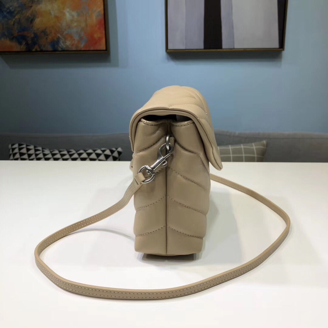 Loulou Mini Shoulder Bag White For Women 7in/18cm YSL