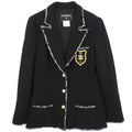 Chanel 2005 Emblem Single Breasted Jacket Black #42