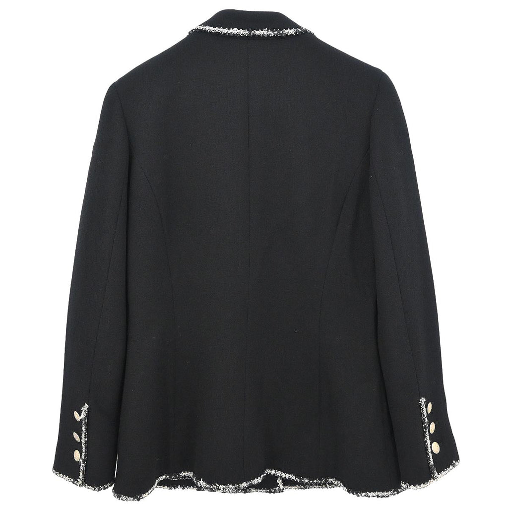 Chanel 2005 Emblem Single Breasted Jacket Black #42