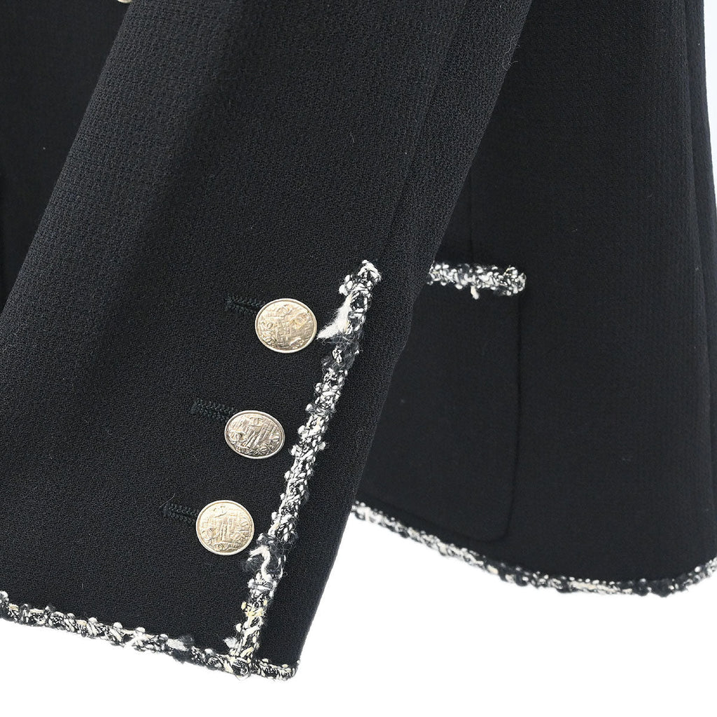 Chanel 2005 Emblem Single Breasted Jacket Black #42