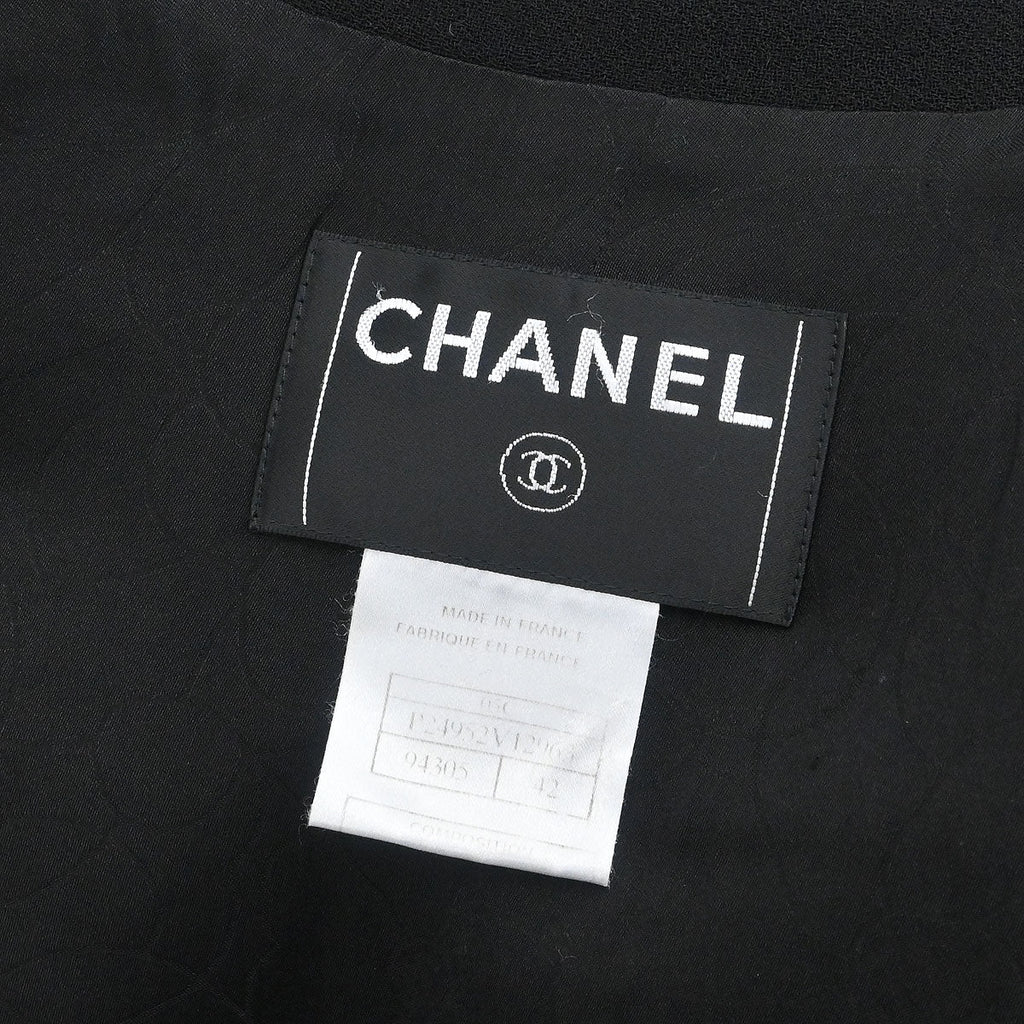 Chanel 2005 Emblem Single Breasted Jacket Black #42