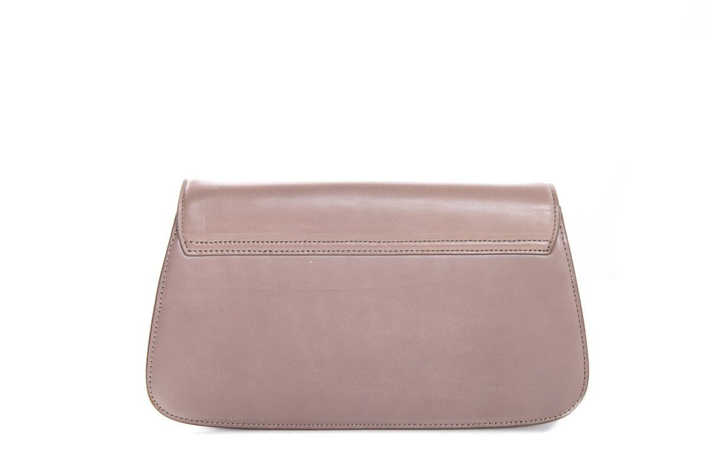 Mark Cross Taupe Clutch with Shoulder Chain