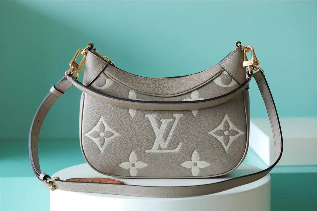 Louis Vuitton Bagatelle Monogram Empreinte Tourterelle Gray / Creme Beige For Women,  Shoulder And Crossbody Bags 22cm/8.7in Louis Vuitton M46112