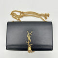 Saint Laurent Classic Kate Tassel Chain Shoulder Black LA30622
