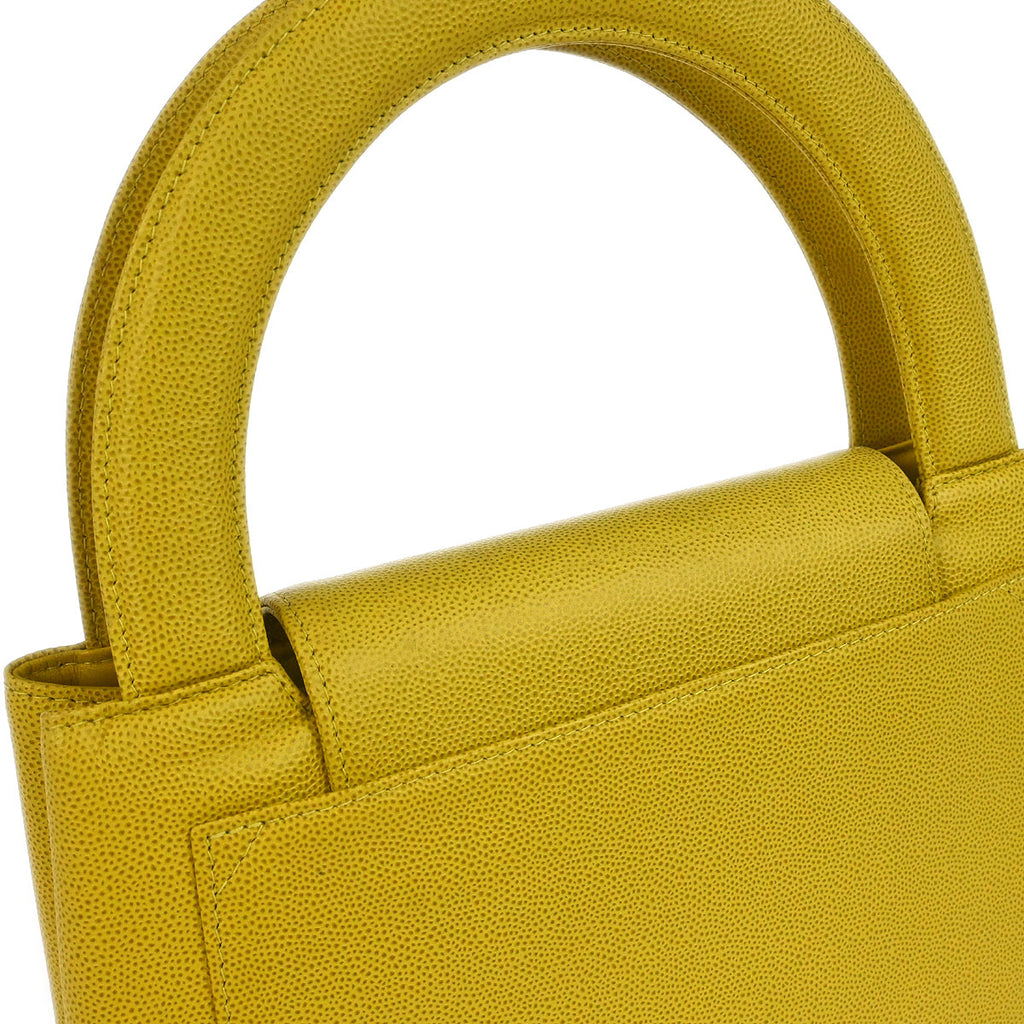 Chanel Yellow Caviar Skin Handbag