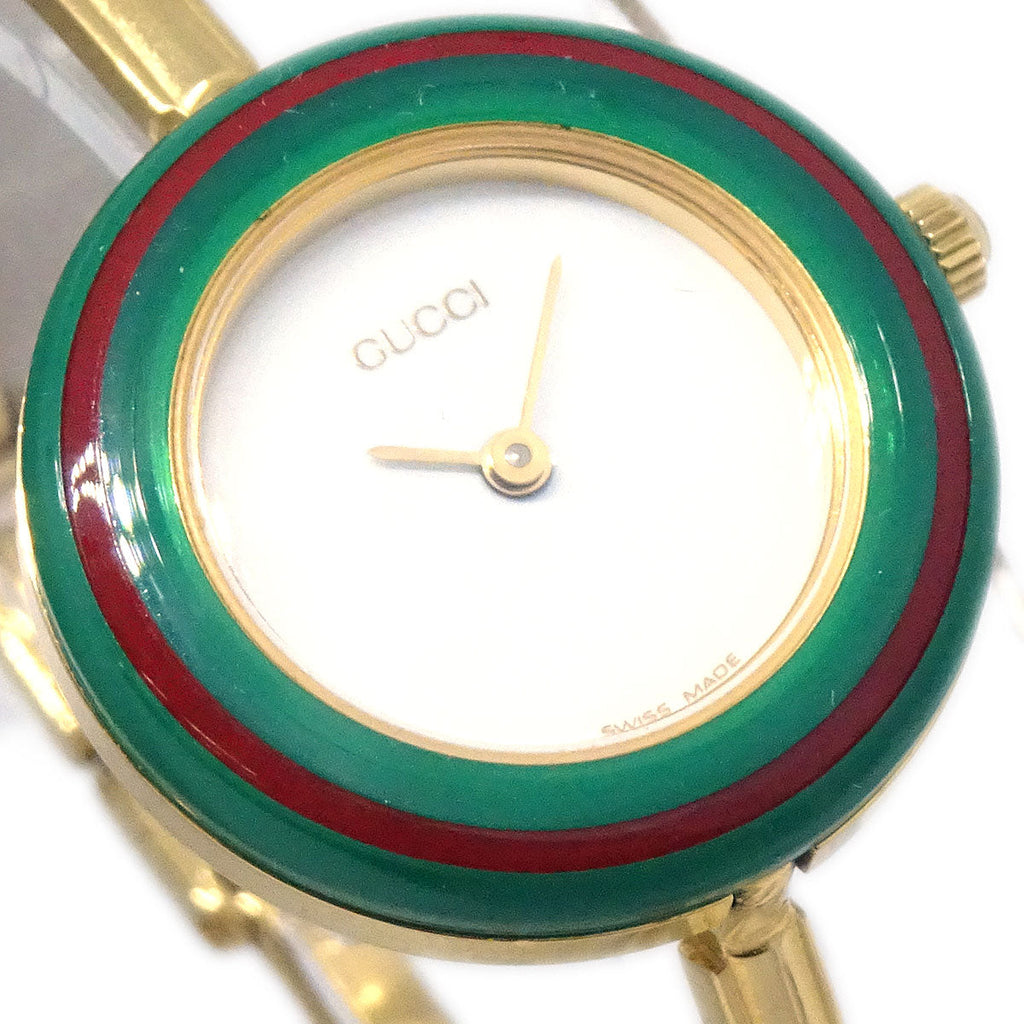 Gucci 11/12.2 Change Bezel Chameleon Quartz Watch SS