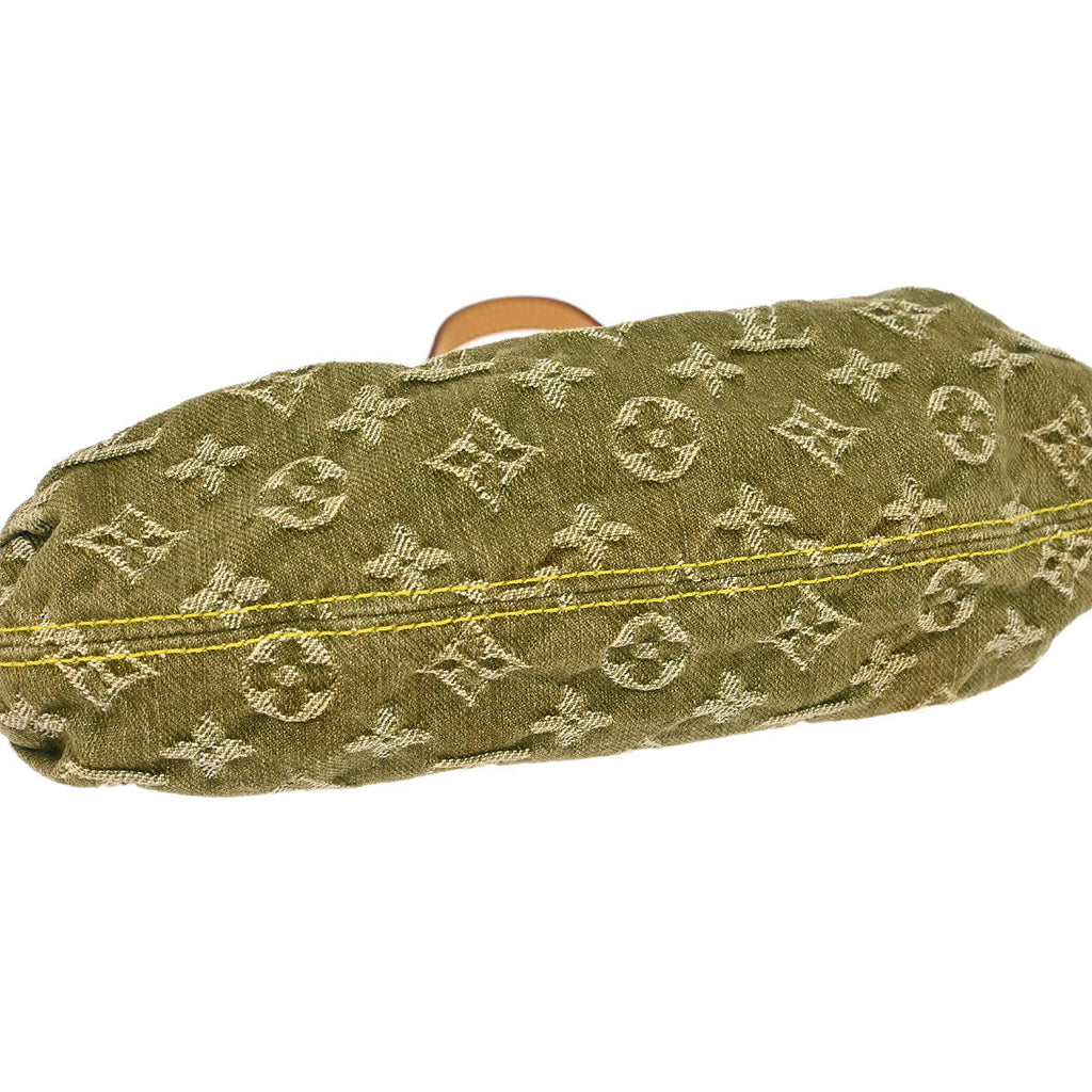 Louis Vuitton Khaki Monogram Denim Mini Pleaty Handbag M95217