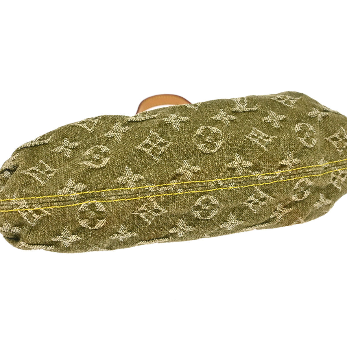 Louis Vuitton Khaki Monogram Denim Mini Pleaty Handbag M95217